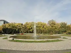 The fountain in the Mokotów Field, in Oleandrów, in 2018.