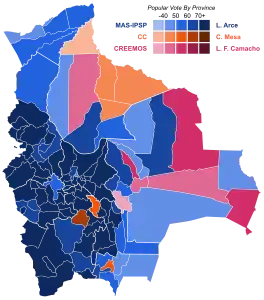 Vote strength by province.