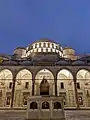 Süleymaniye Mosque courtyard at night