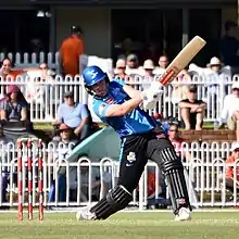 McGrath batting for Adelaide Strikers during WBBL07