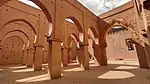 View of the prayer hall, looking towards the courtyard (behind the arches on the right)