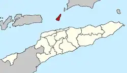 Map of East Timor highlighting the Municipality