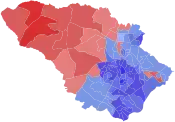 A map of the 2022 Howard county executive election showing how candidates did in each precinct.