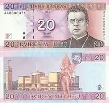 20 Lithuanian litas (2001)