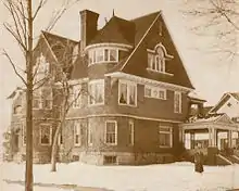 222 Elm Street, Northampton, MA.  Built 1891.  Queen Anne Shingle style.