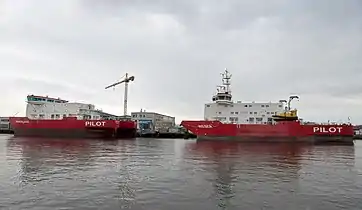 German pilot boats, normally stationed at sea