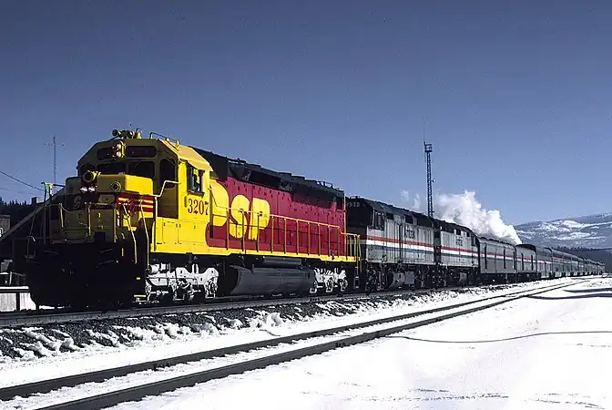 SP 3207 in the Kodachrome scheme, January 1986. Note the room on the right to add SF.