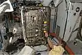 NASA Image: ISS020E037829 European Space Agency astronaut Christer Fuglesang (top foreground) and NASA astronaut Tim Kopra, both STS-128 mission specialists, install a Materials Science Research Rack-1 (MSRR-1) in the Destiny laboratory of the International Space Station