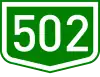 Main road 502 shield