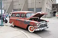 1957 GMC Carryall at a car show in Minnesota