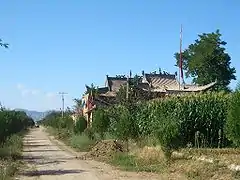 Village temple in Linxia County.