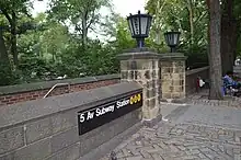 Subway entrance just outside Central Park