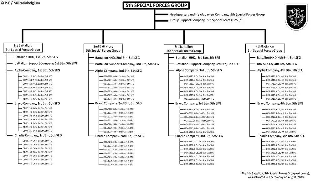 Current structure of the 5th SFG (A)