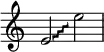  {
\override Score.TimeSignature #'stencil = ##f
    \relative c' {
        \override Glissando.style = #'trill
        e2\glissando e'
    }
}
