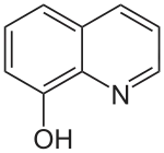 Skeletal formula of 8-hydroxyquinoline