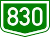 Main road 830 shield