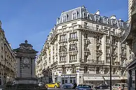 Place Georges-Mulot with the Fontaine du Puits de Grenelle at its centre