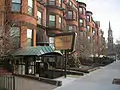 922 Beacon Street in 2006 with Ruggles Baptist Church in the background