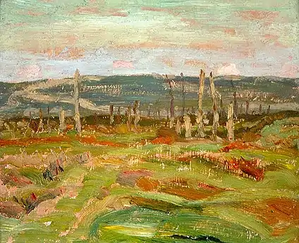 Vimy Ridge from Souchez Valley, 1917, Canadian War Museum, Ottawa, Ontario