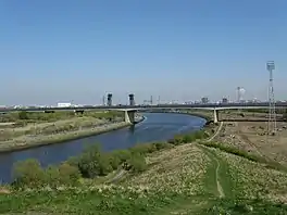 A19 Tees Viaduct from the Maze Park viewing hill