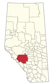 Location within Alberta