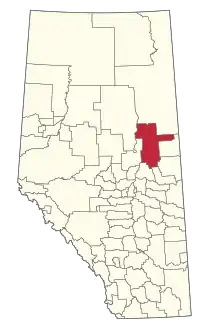 Location within Alberta