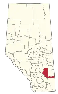 Location within Alberta