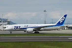 Boeing 787-8 in special 787 launch livery