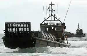 A Royal Marines Landing Craft Vehicle Personnel (LCVP) Mk5