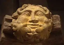 Green Man roof boss from Dore Abbey, United Kingdom