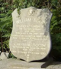 Memorial to William and Catherine Booth in Abney Park Cemetery