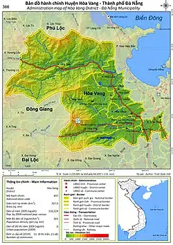 Administration map of the district in Da Nang