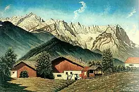 Alpenhof, oil on board, 1926