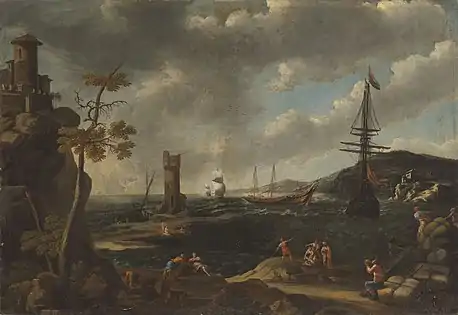 A Coastal Landscape with Fishermen, Private collection, Unknown location