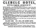 An 1893 advertisement for the Glenelg Hotel inside Mackenzie's Guide to Inverness. The property's lessee at the time was Donald Macdonald Mackintosh