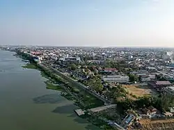 Aerial View of Ta Khmau municipality