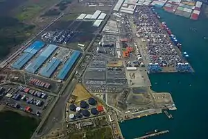 Image 2An aerial view of the Colón Free Trade Zone, a free port near the Atlantic entrance to the Panama Canal.