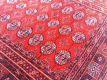 The famous Bukhara rug design incorporates an octagonal "elephant's foot" motif.