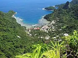 Afono village, Tutuila island, American Samoa.