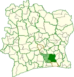 Location in Ivory Coast. Agboville Department has retained the same boundaries since its creation in 1969.