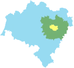 Wrocław metropolitan area in green