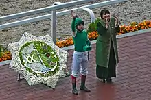 The opening of International Equestrian Sports Complex by Akja Nurberdiýewa in 2011.