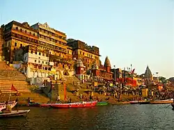 Ahilya Ghat, part of the Ghats in Varanasi, many of which were built by the Marathas