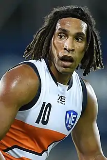 Aiden Bonar playing for Greater Western Sydney in 2019