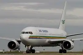 An Air Gabon Boeing 767-200 at Charles de Gaulle Airport in 2004.