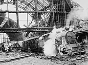 Middlesbrough railway station after a German air raid on 3 August 1942.