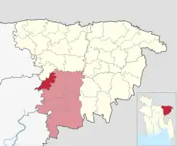 Location of Ajmiriganj