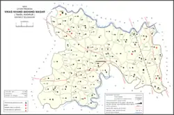 Map showing Ramnagar (#184) in Akhand Nagar CD block