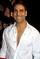 A picture of Akshay Kumar looking towards the camera