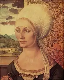 "Portrait of Elsbeth Tucher" from 1499 in the "Gallery of the Old Masters". This work of Albrecht Dürer was reproduced on the West German Banknote of 20 Marks